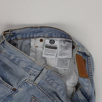 Levi's 501 Waterless Vintage Light Blue Denim Shorts, Distressed Hem Women’s