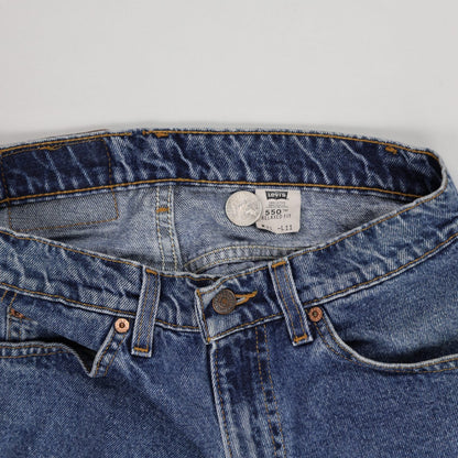 Vintage Levi's 550 Relaxed Fit Denim Shorts - Blue Wash, W31 - Classic Style