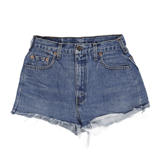 Levi's High Waisted Vintage Denim Cut Off Shorts Blue W31 Classic Summer Style