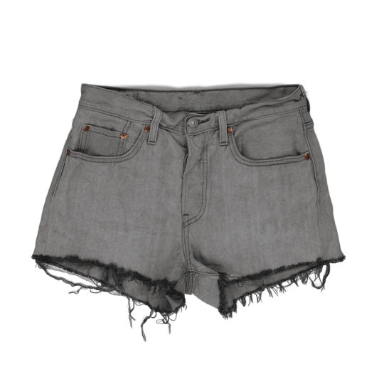 Levi's 501 Original Vintage Grey Denim Shorts W28 Cotton Women's