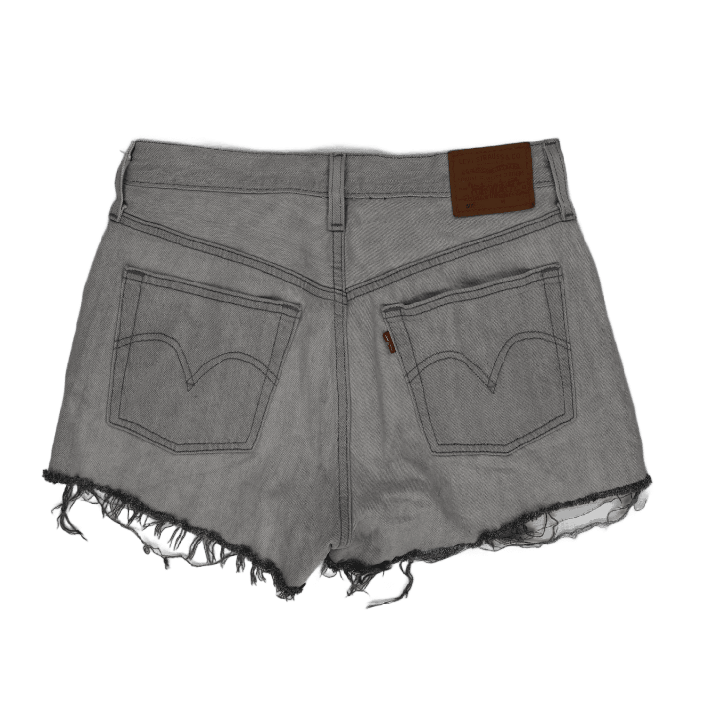 Levi's 501 Original Vintage Grey Denim Shorts W28 Cotton Women's