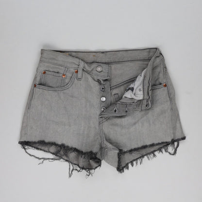Levi's 501 Original Vintage Grey Denim Shorts W28 Cotton Women's
