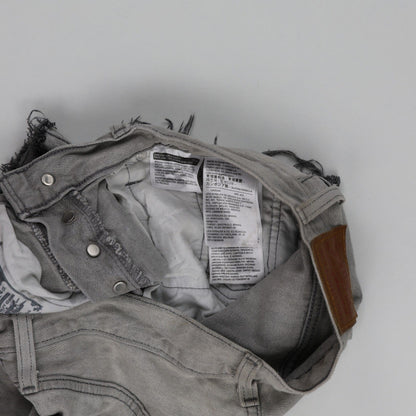 Levi's 501 Original Vintage Grey Denim Shorts W28 Cotton Women's