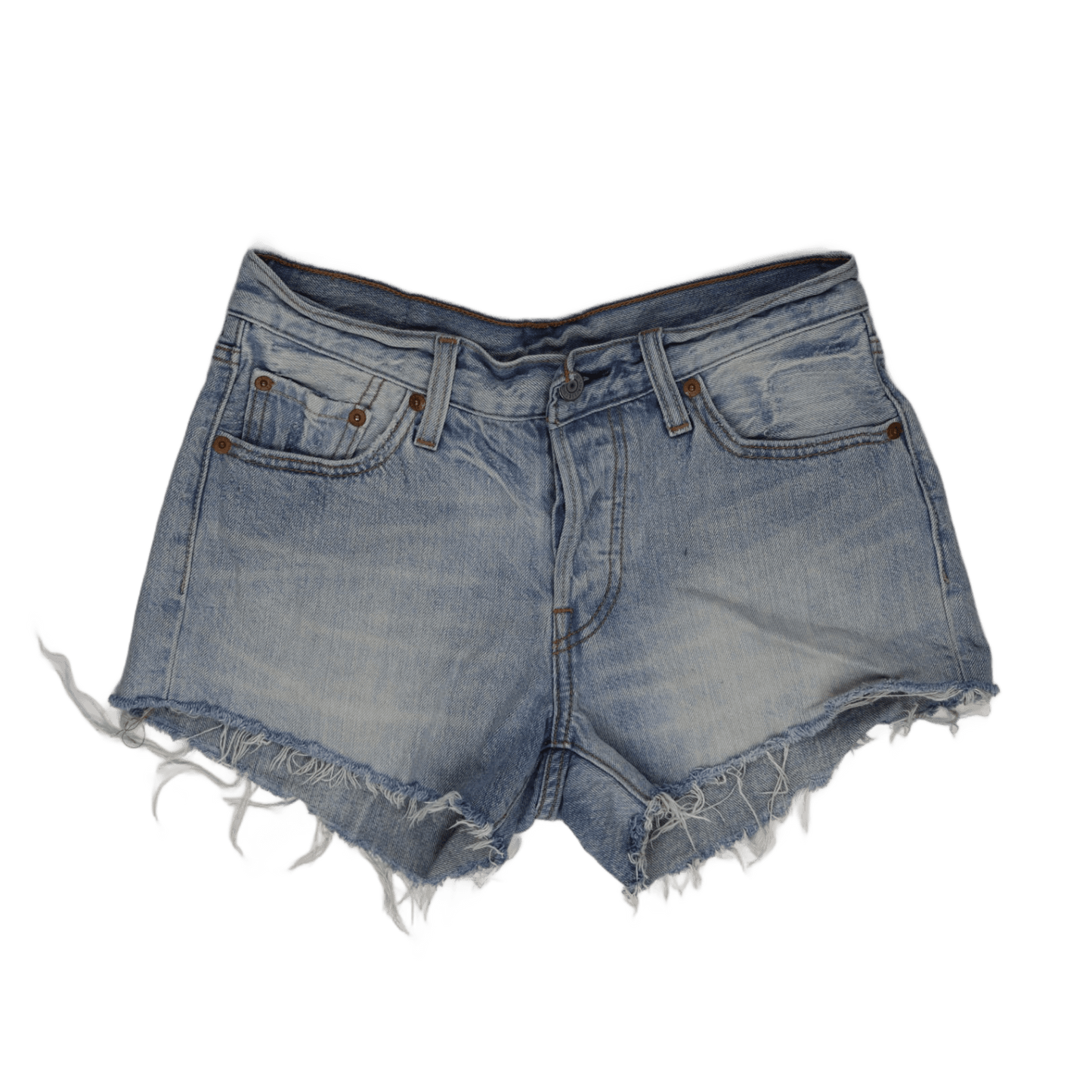 Levi's 501 High Rise Vintage Light Blue Denim Shorts W28 100 Cotton
