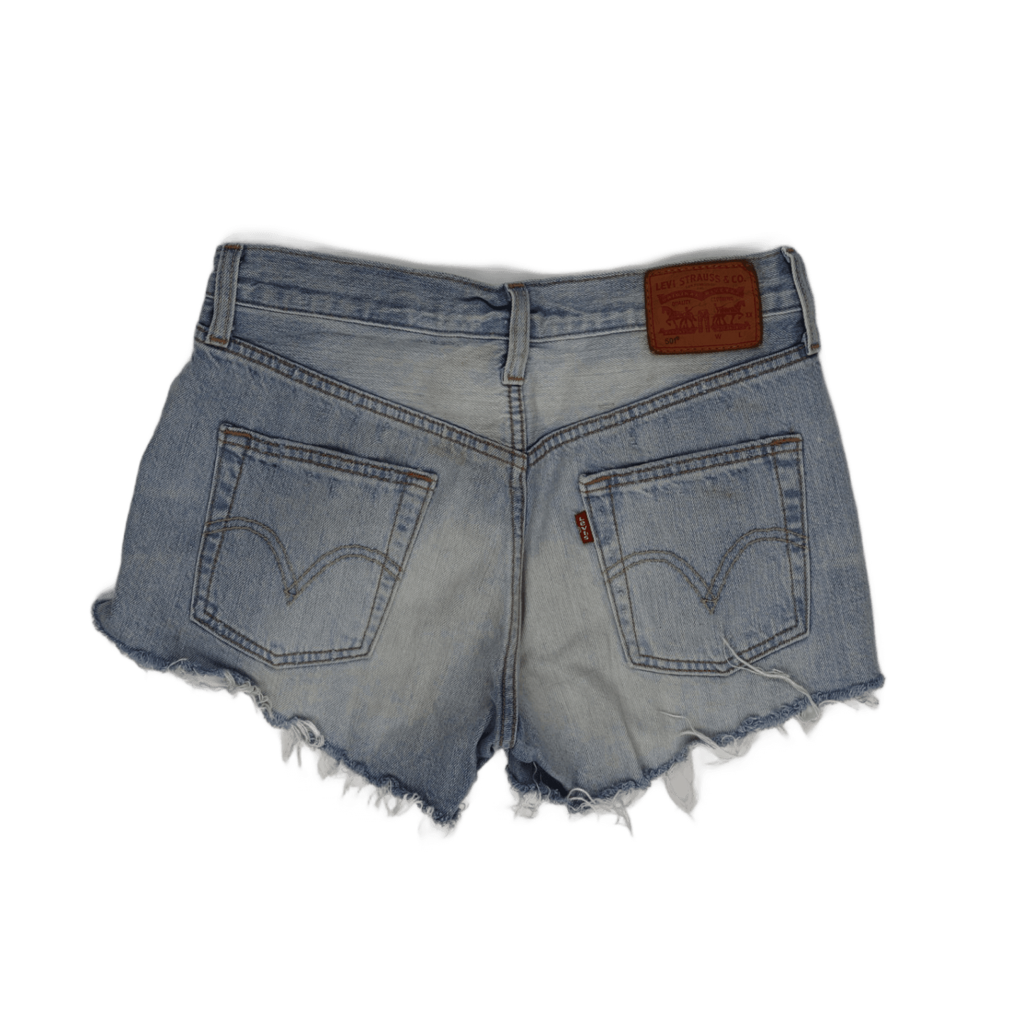 Levi's 501 High Rise Vintage Light Blue Denim Shorts W28 100 Cotton