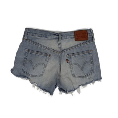 Levi's 501 High Rise Vintage Light Blue Denim Shorts W28 100 Cotton