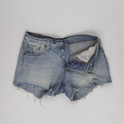 Levi's 501 High Rise Vintage Light Blue Denim Shorts W28 100 Cotton