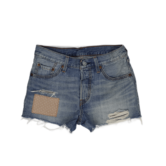 Levi's 501 Vintage Distressed Denim Shorts Blue W31 Cotton Denim Unisex