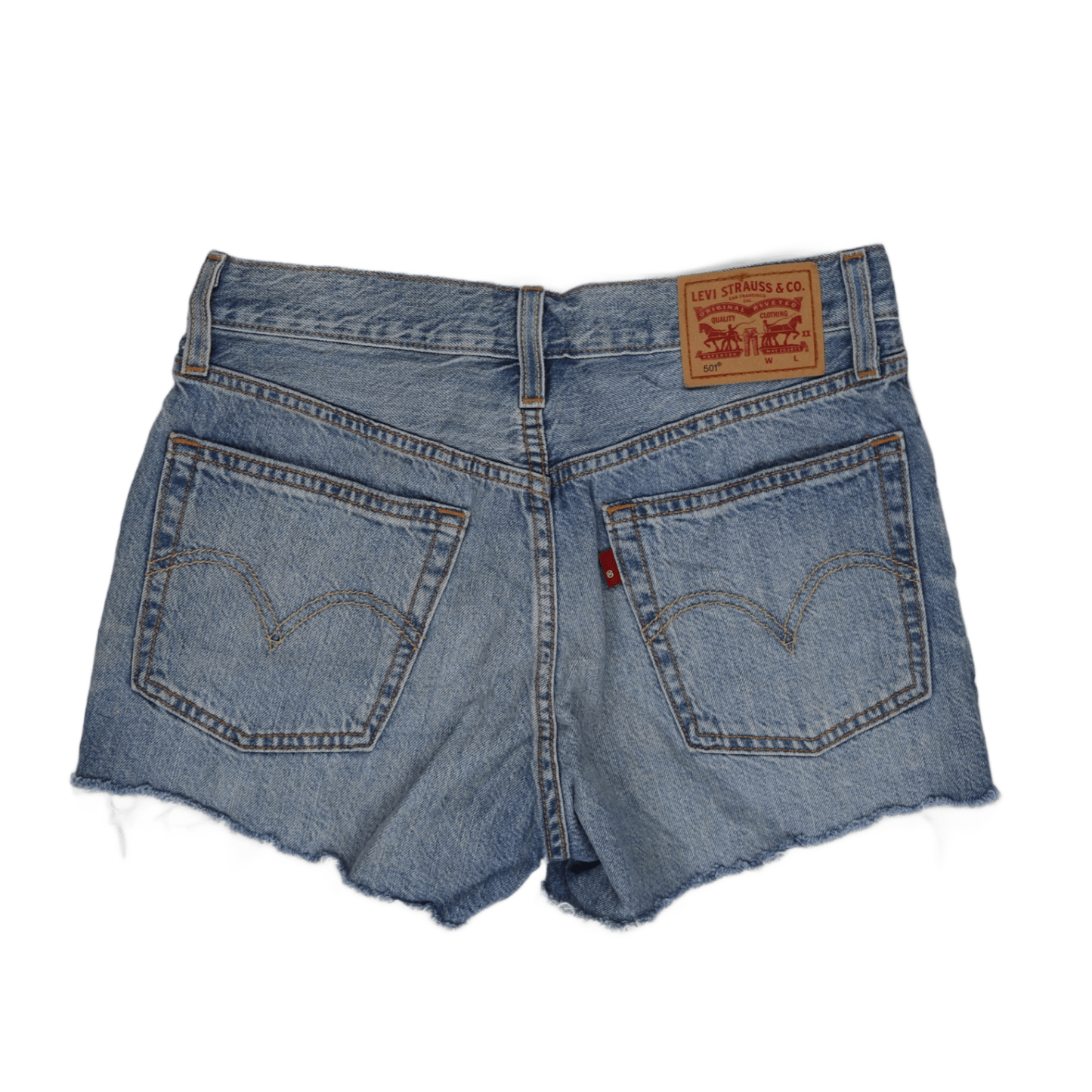 Levi's 501 Vintage Distressed Denim Shorts Blue W31 Cotton Denim Unisex