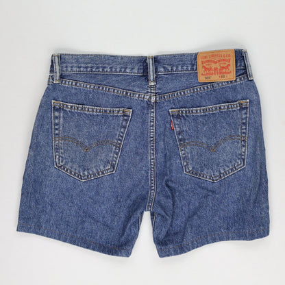 Levi's 505 Denim Shorts Blue W33 Cotton Vintage Men's Very Good Condition