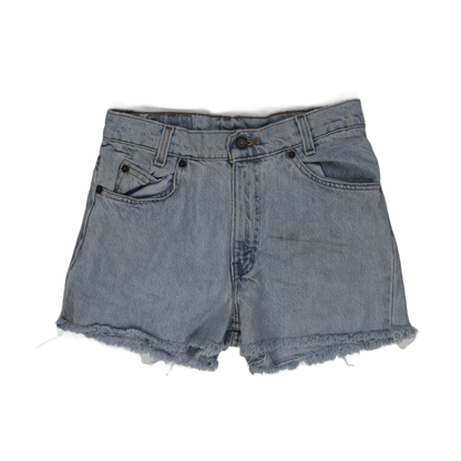 Levi's 550 High Waist Vintage Denim Shorts Light Blue W28 L30 100% Cotton