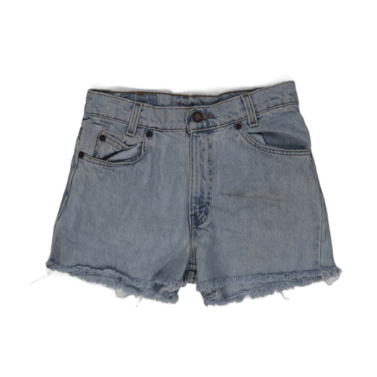 Levi's 550 High Waist Vintage Denim Shorts Light Blue W28 L30 100% Cotton