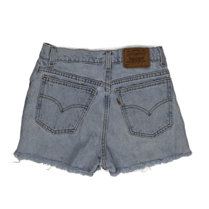 Levi's 550 High Waist Vintage Denim Shorts Light Blue W28 L30 100% Cotton