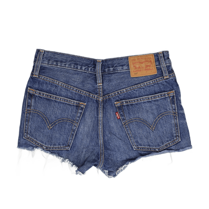 Levi's 501 High Waisted Blue Denim Shorts W28 Vintage 100 Cotton