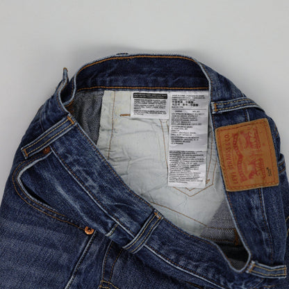 Levi's 501 High Waisted Blue Denim Shorts W28 Vintage 100 Cotton