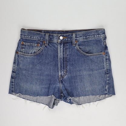 Levi's 505 Vintage Cut-Off Denim Shorts Blue W33 100% Cotton