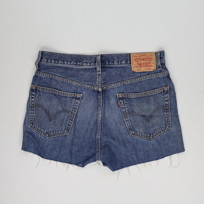 Levi's 505 Vintage Cut-Off Denim Shorts Blue W33 100% Cotton