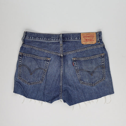 Levi's 505 Vintage Cut-Off Denim Shorts Blue W33 100% Cotton