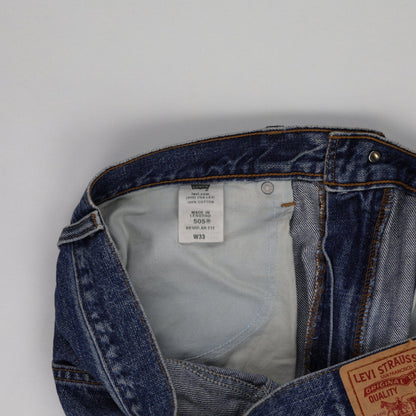 Levi's 505 Vintage Cut-Off Denim Shorts Blue W33 100% Cotton