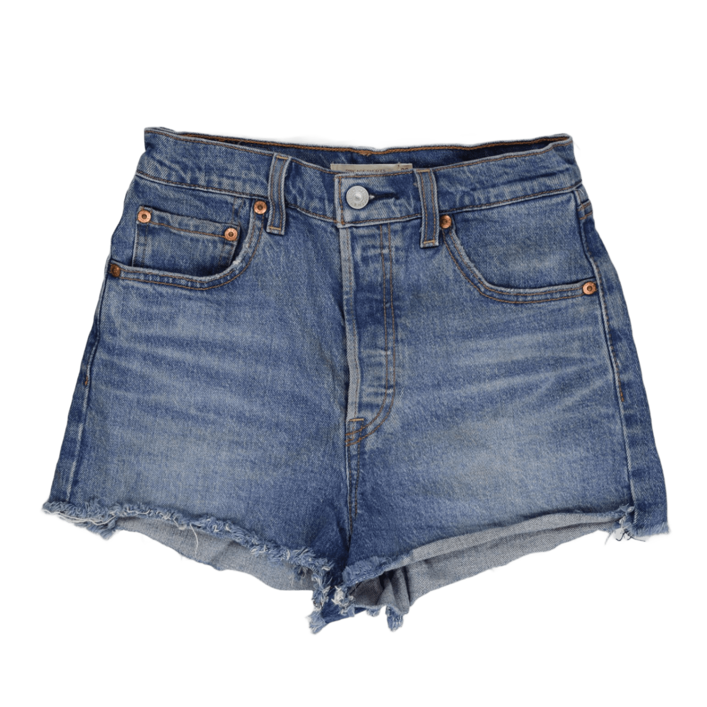 Levi's Women's Blue Denim Cut Off Shorts Size 28 Cotton Excellent Condition