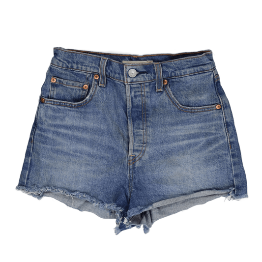 Levi's Women's Blue Denim Cut Off Shorts Size 28 Cotton Excellent Condition