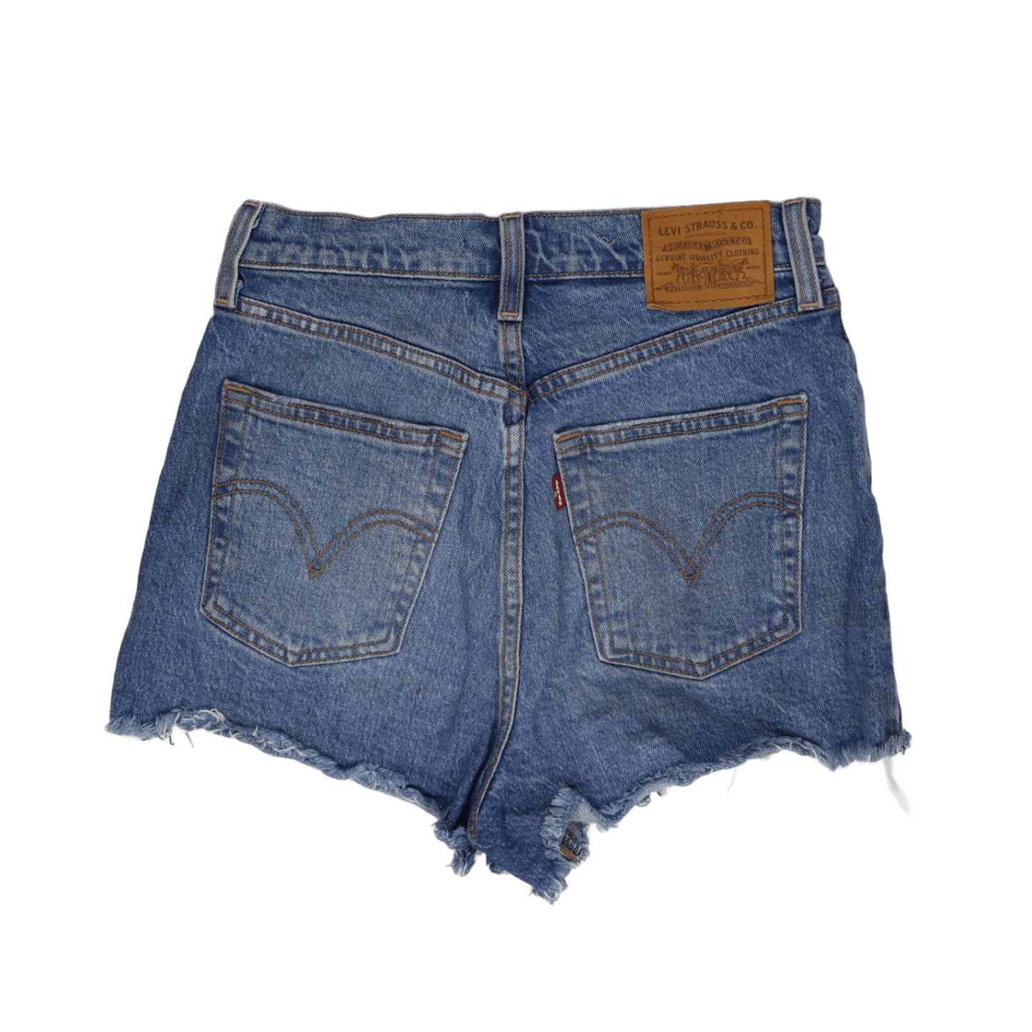 Levi's Women's Blue Denim Cut Off Shorts Size 28 Cotton Excellent Condition