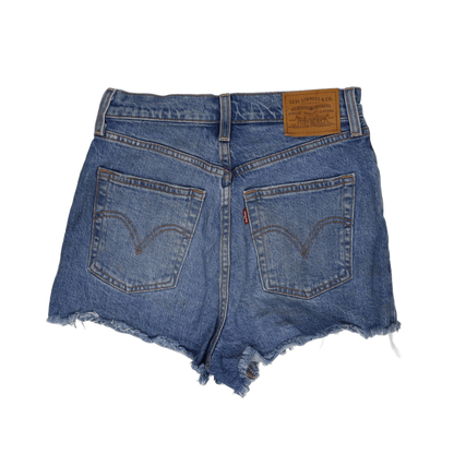Levi's Women's Blue Denim Cut Off Shorts Size 28 Cotton Excellent Condition