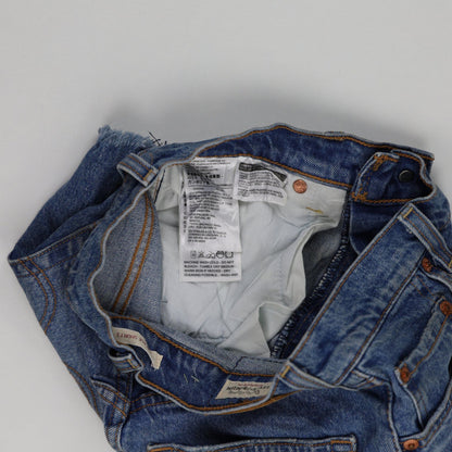 Levi's Women's Blue Denim Cut Off Shorts Size 28 Cotton Excellent Condition