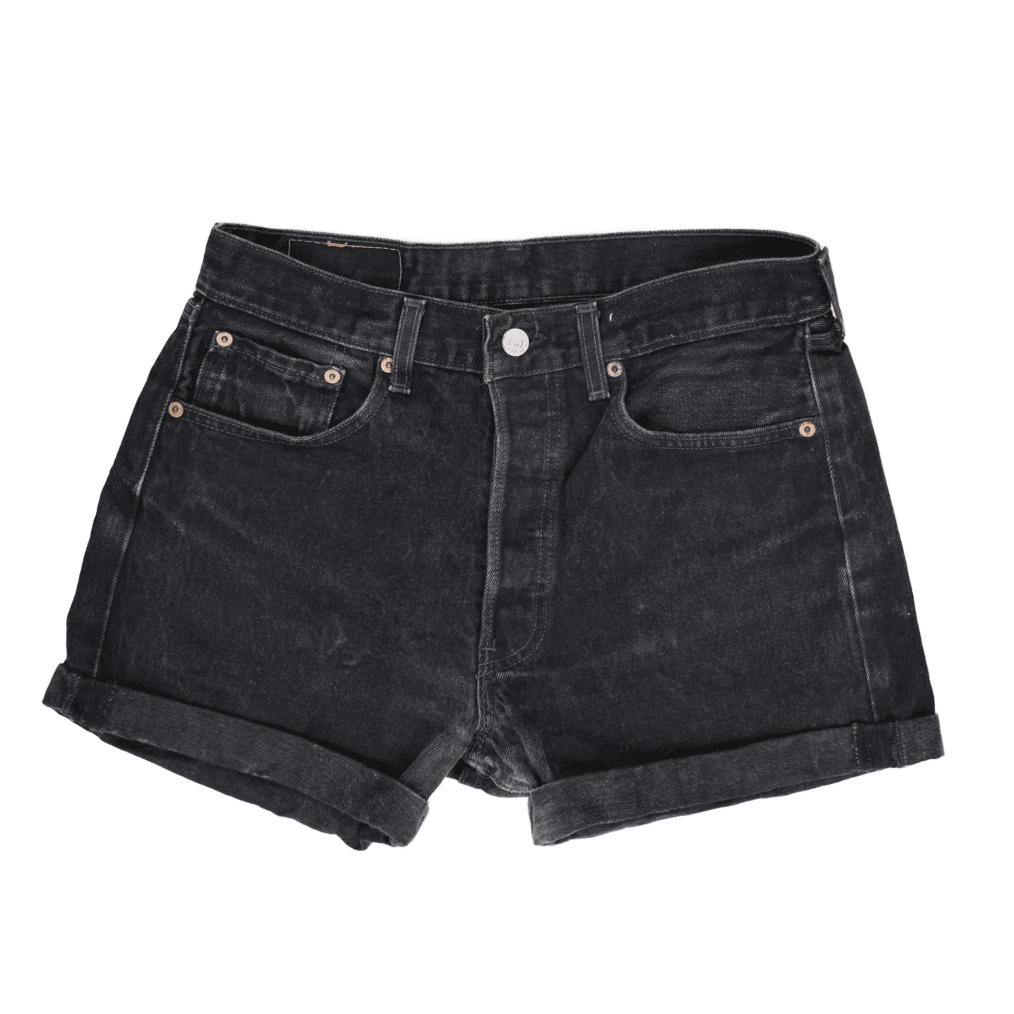 Levi's 501 Vintage Black Denim Shorts W31 Cotton Women's