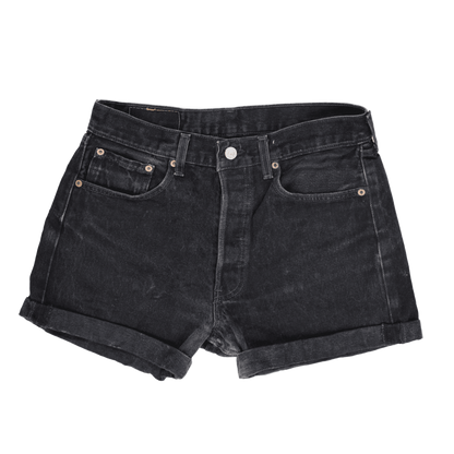 Levi's 501 Vintage Black Denim Shorts W31 Cotton Women's