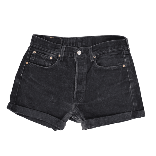 Levi's 501 Vintage Black Denim Shorts W31 Cotton Women's