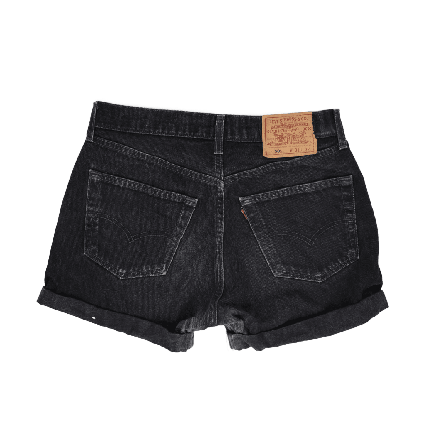 Levi's 501 Vintage Black Denim Shorts W31 Cotton Women's