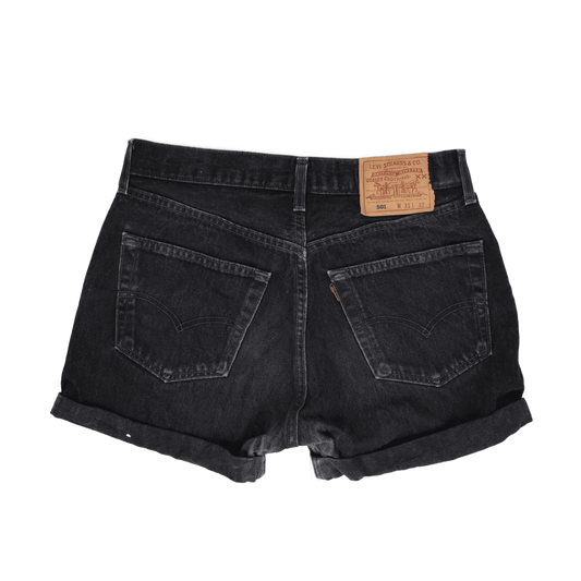 Levi's 501 Vintage Black Denim Shorts W31 Cotton Women's