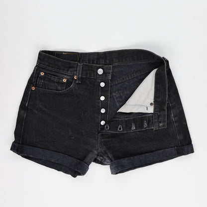 Levi's 501 Vintage Black Denim Shorts W31 Cotton Women's