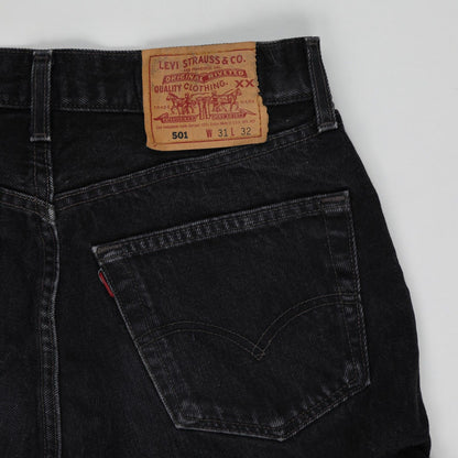 Levi's 501 Vintage Black Denim Shorts W31 Cotton Women's