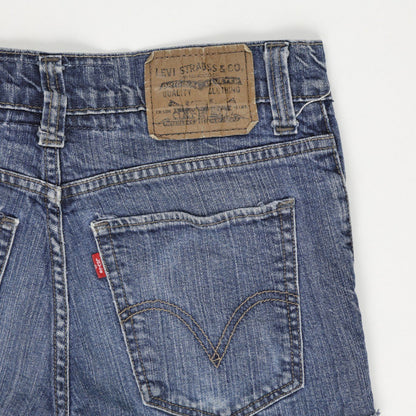 Levi's 510 Super Skinny Frayed Hem Denim Shorts Blue W32 Cotton Vintage