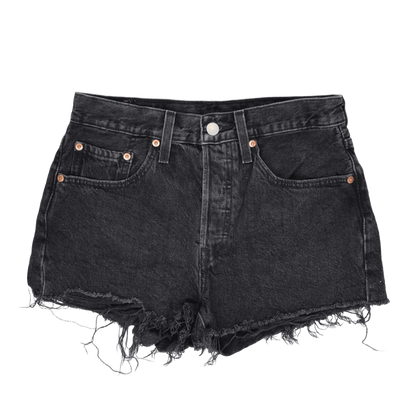 Levi's 501 Original Black High Rise Denim Shorts W32 Vintage 100 Cotton