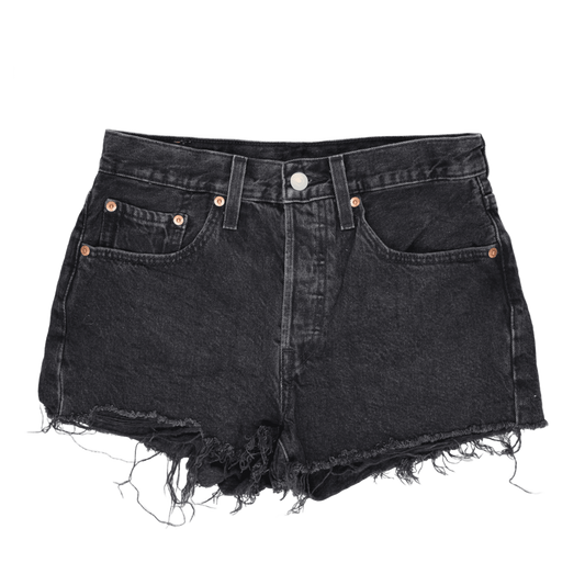 Levi's 501 Original Black High Rise Denim Shorts W32 Vintage 100 Cotton