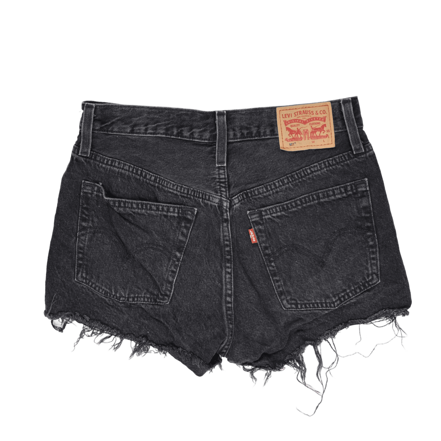 Levi's 501 Original Black High Rise Denim Shorts W32 Vintage 100 Cotton