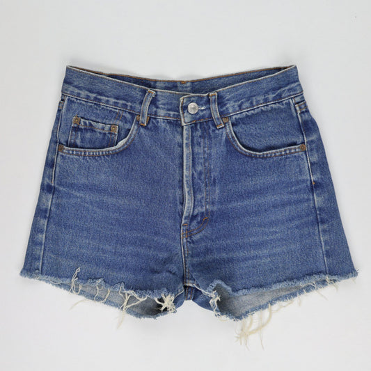 Levi's 501 High Waisted Vintage Denim Shorts Blue W28 L32 100% Cotton