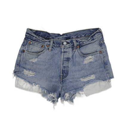 Levi's 501 High Rise Denim Shorts Blue W29 100 Percent Cotton Vintage
