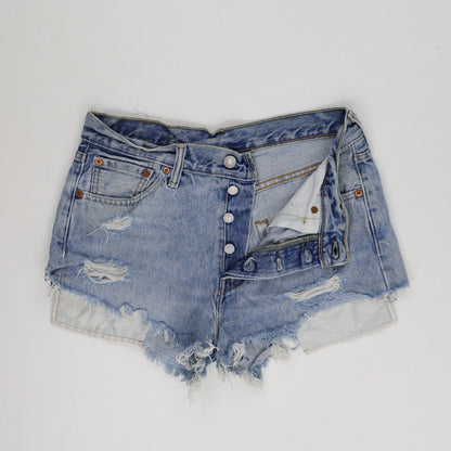 Levi's 501 High Rise Denim Shorts Blue W29 100 Percent Cotton Vintage