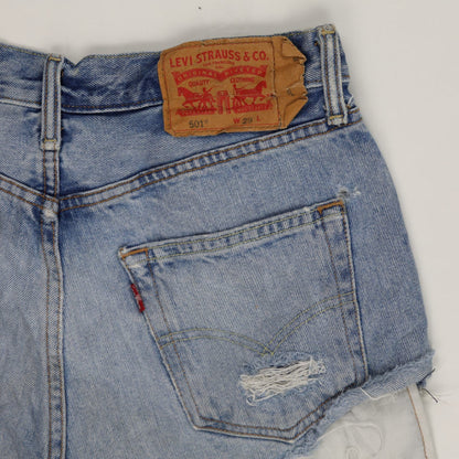 Levi's 501 High Rise Denim Shorts Blue W29 100 Percent Cotton Vintage
