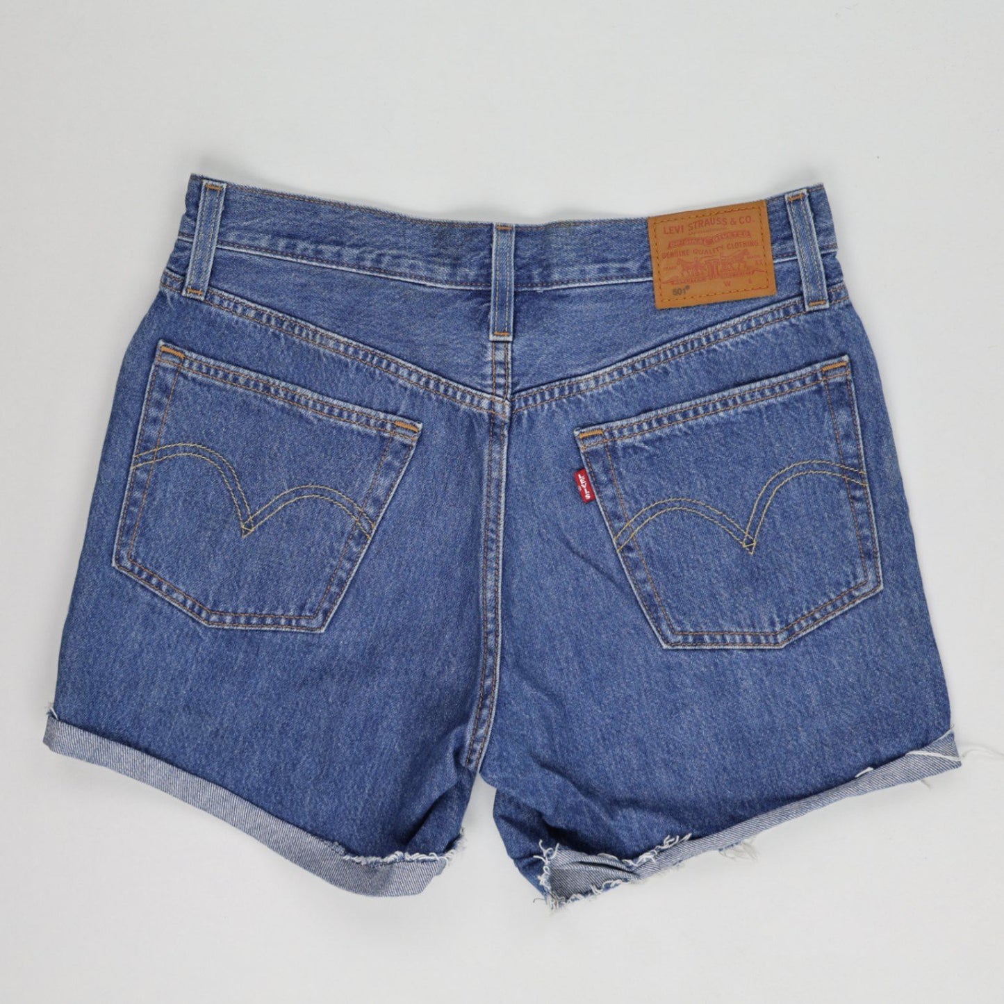 Levi's 501 Vintage High-Waisted Denim Shorts Blue W28 Cotton