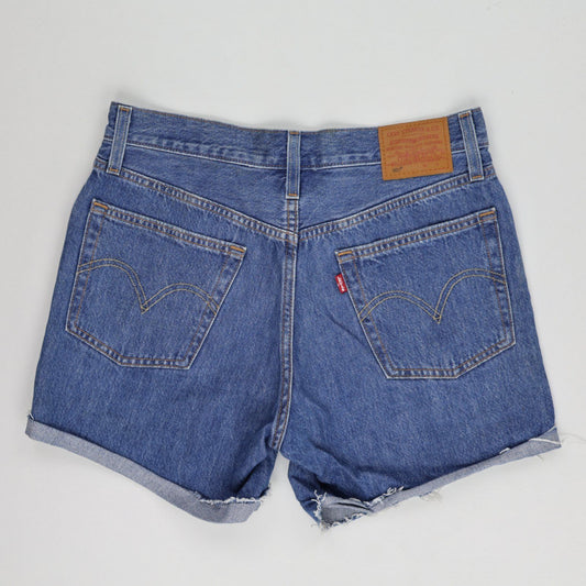 Levi's 501 Vintage High-Waisted Denim Shorts Blue W28 Cotton
