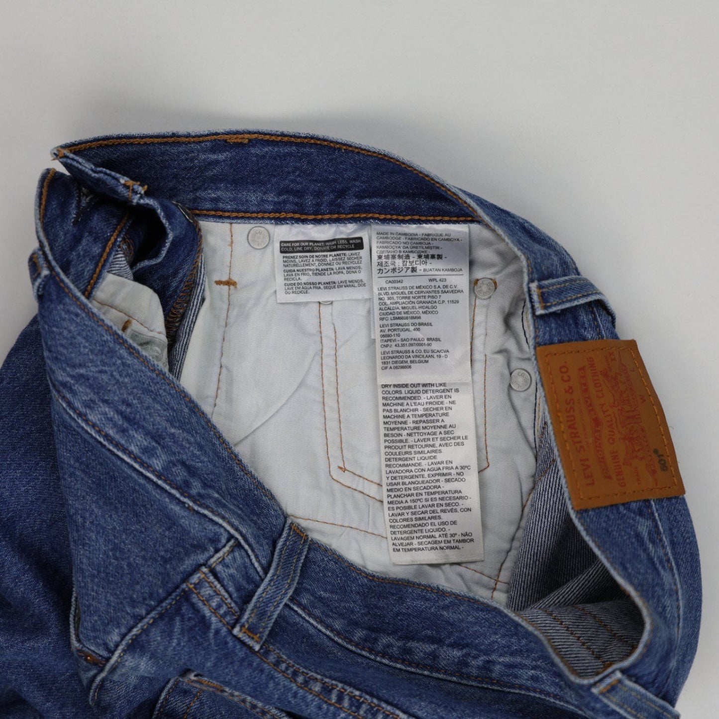 Levi's 501 Vintage High-Waisted Denim Shorts Blue W28 Cotton