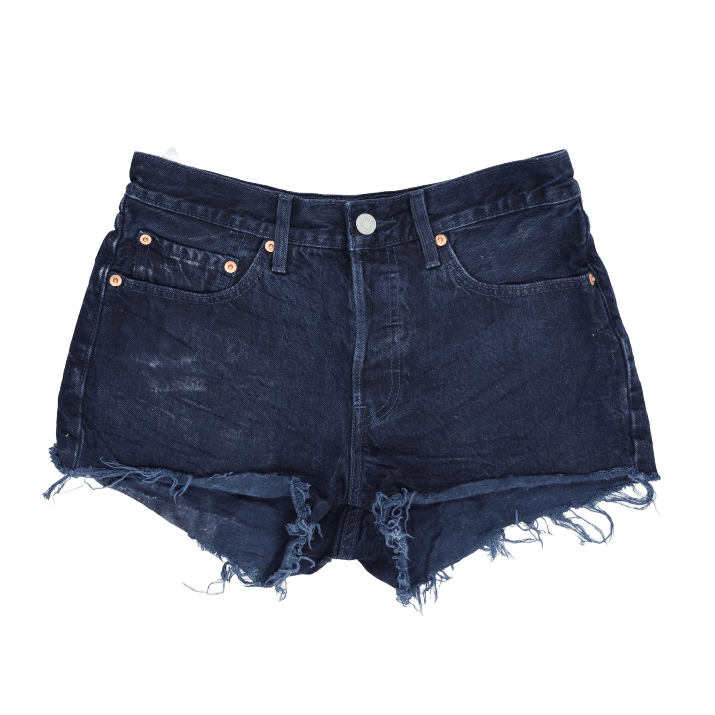 Levi's 501 High-Rise Denim Shorts Indigo Blue Size 28 100% Cotton
