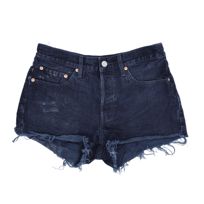 Levi's 501 High-Rise Denim Shorts Indigo Blue Size 28 100% Cotton