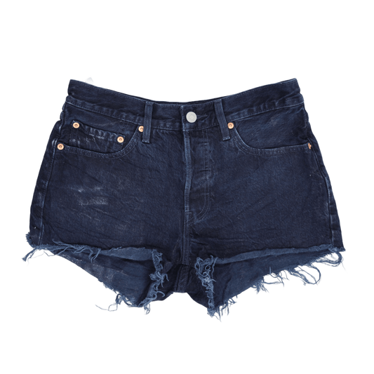 Levi's 501 High-Rise Denim Shorts Indigo Blue Size 28 100% Cotton