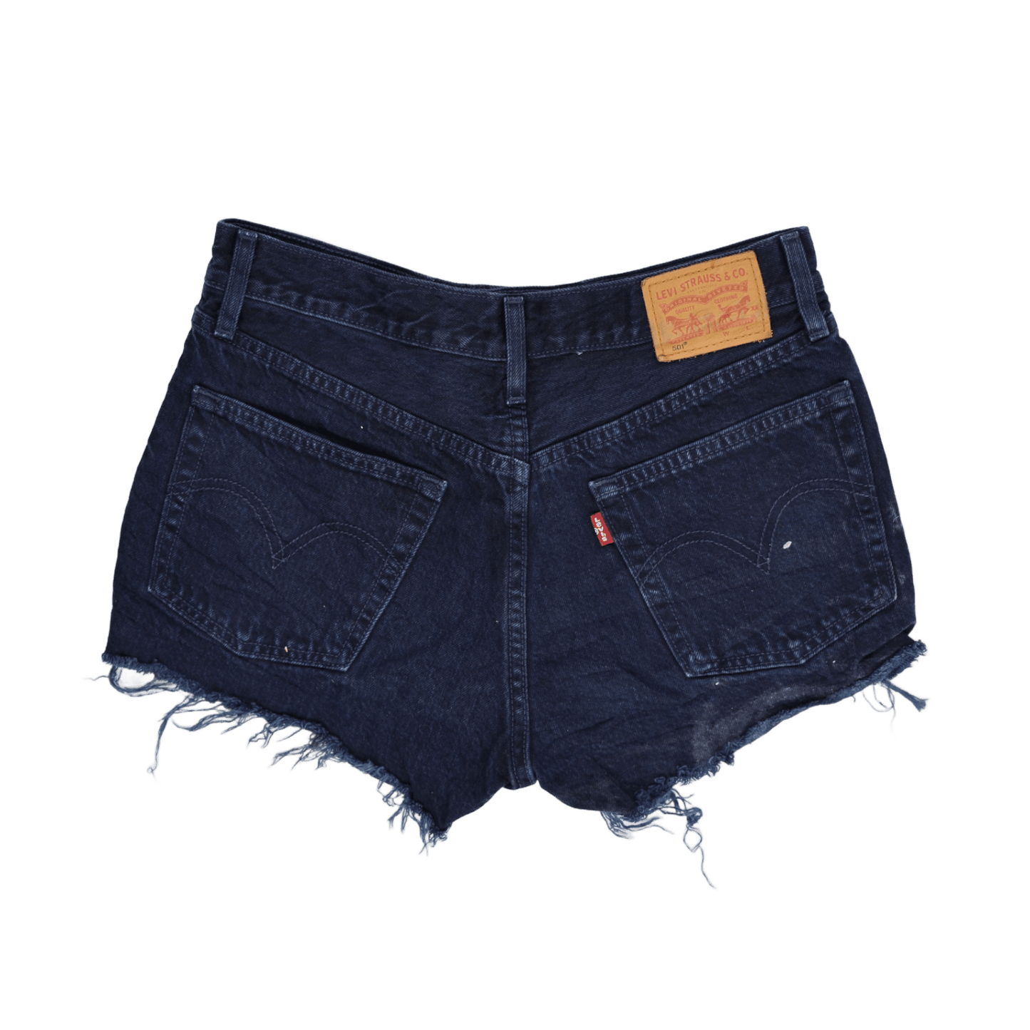 Levi's 501 High-Rise Denim Shorts Indigo Blue Size 28 100% Cotton